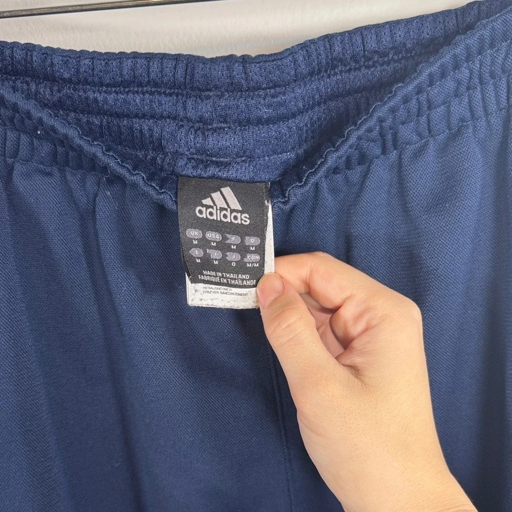 Adidas Kids Dark Blue Joggers with White Stripes